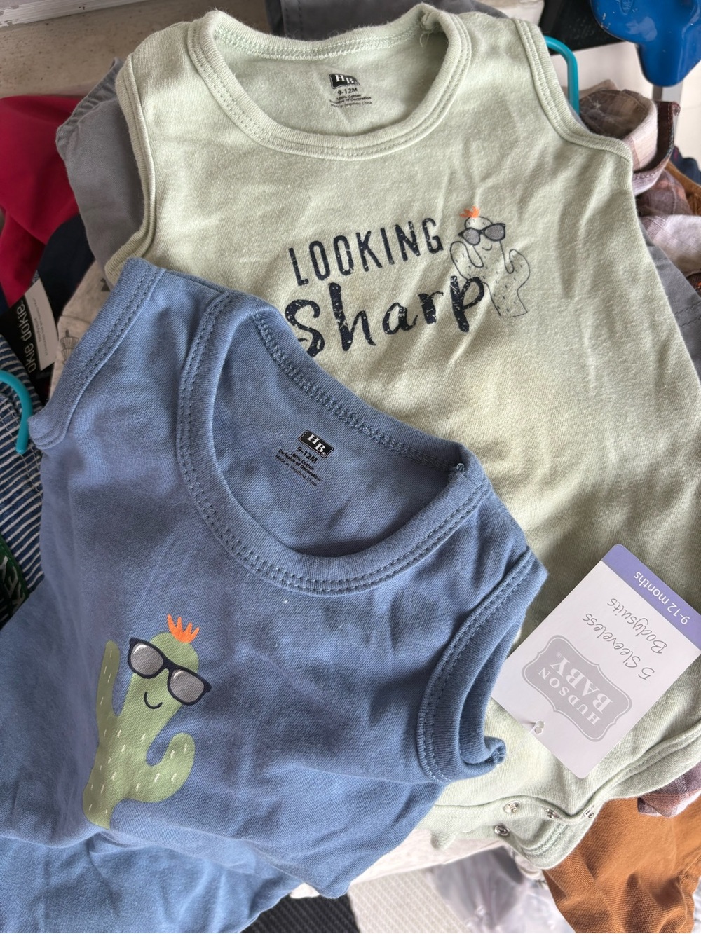 Looking Sharp Cactus Tank Top - Kids (Blue & Light Green)